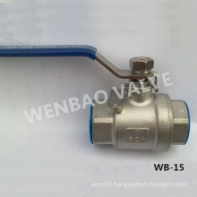 Two Piece Ss Manual Ball Valve with Female Threaded Connection